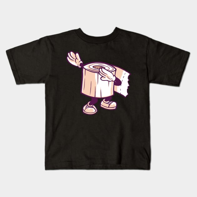 DABBING TOILET PAPER Kids T-Shirt by Ramadangonim